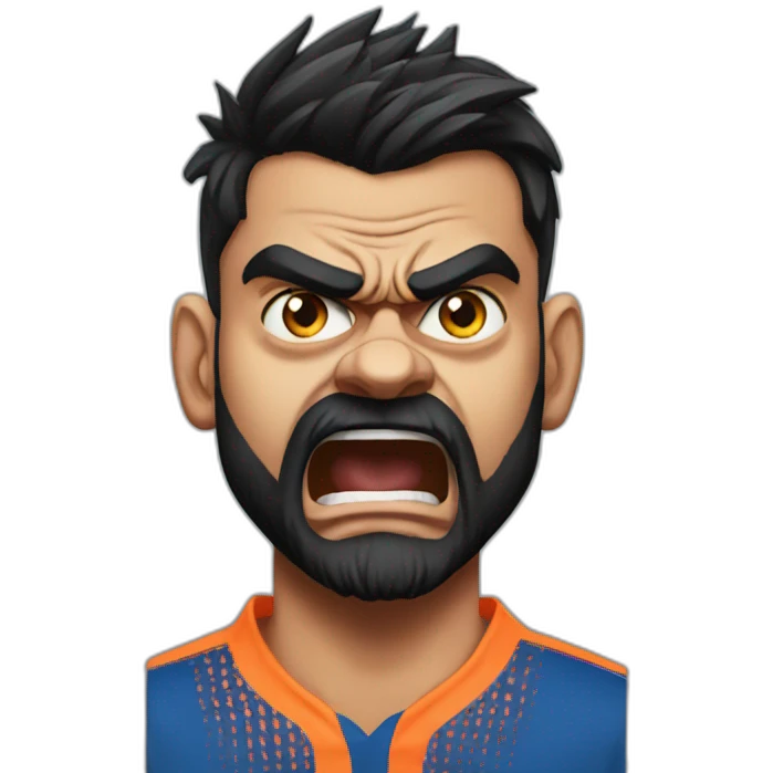Virat Kohli angry  emoji