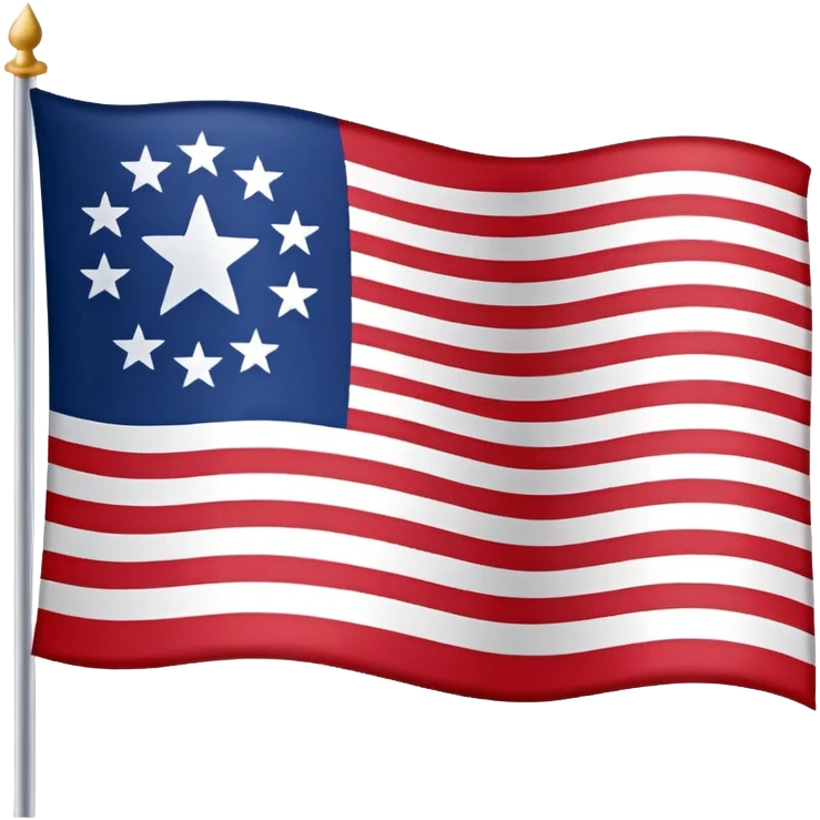 Create the Betsy Ross Flag of the US emoji