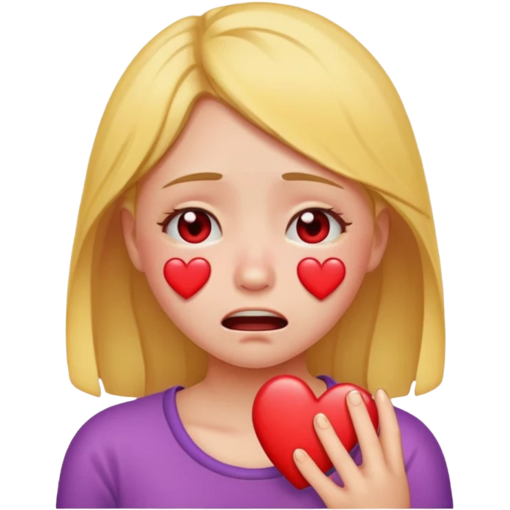 girl crying heart emojis  emoji
