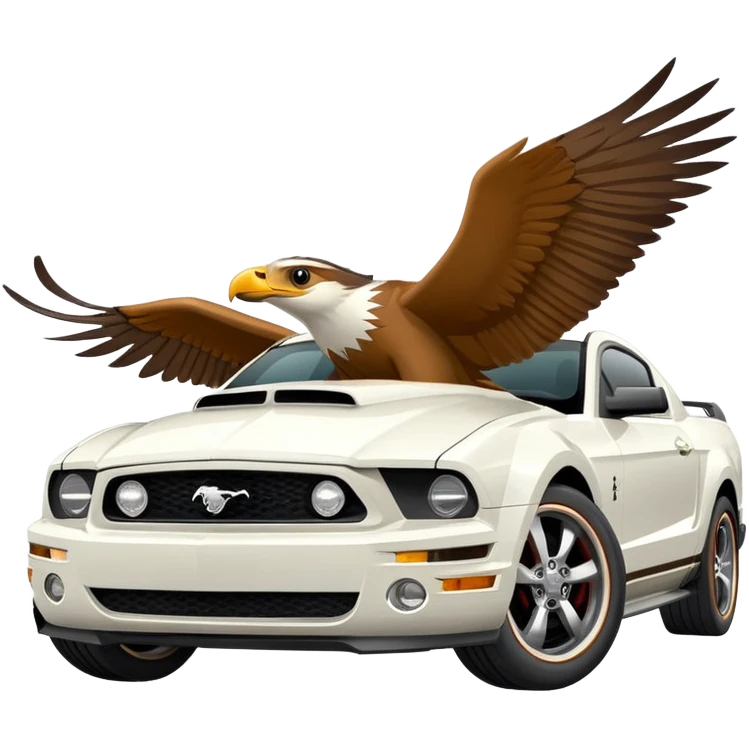 Mustang with a falcon emoji