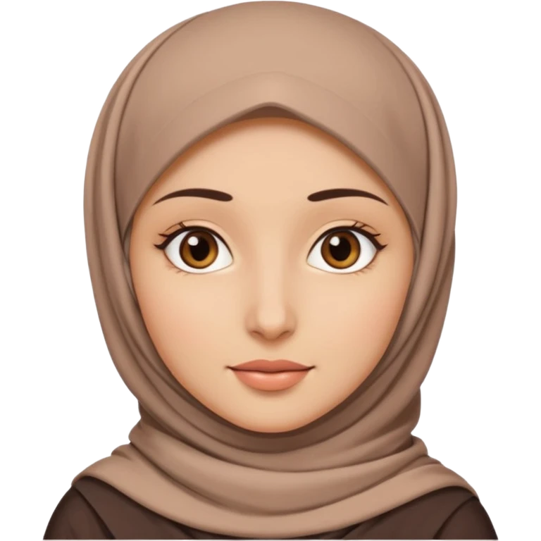 hijab woman with neutral face emoji