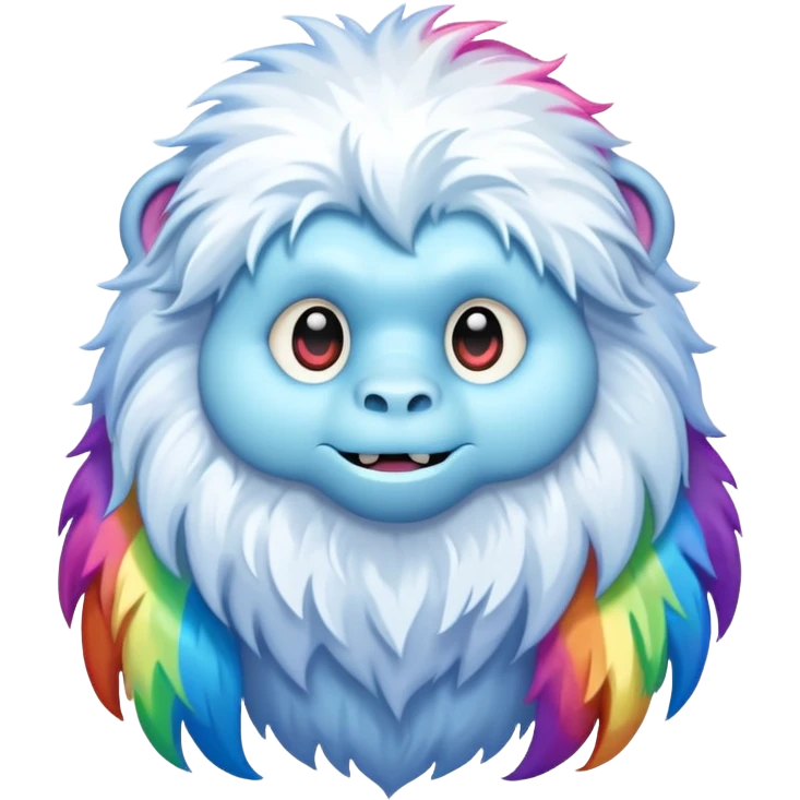 rainbow yeti yeti emoji