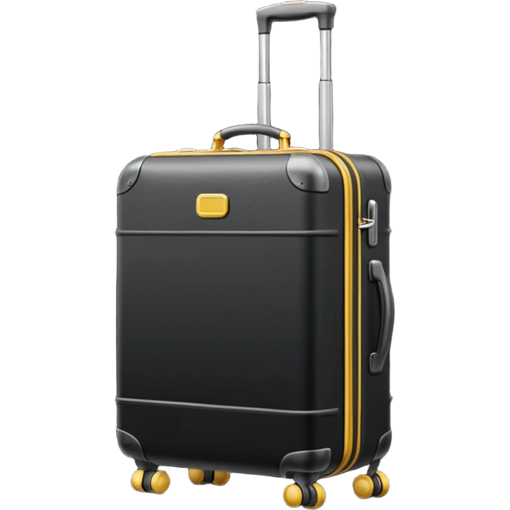 A compact rolling suitcase with a telescopic handle emoji