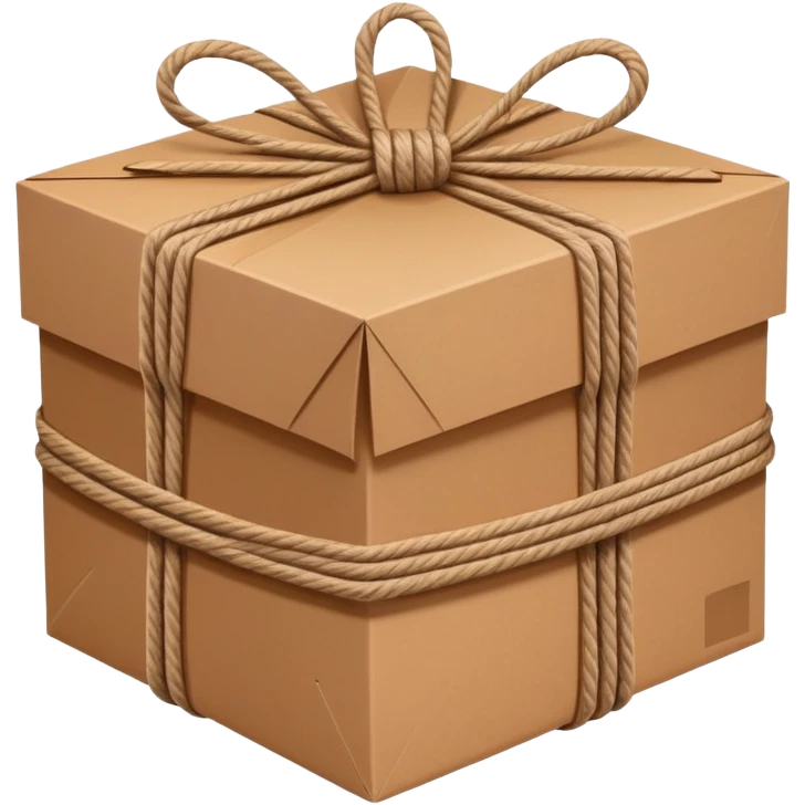 circular network with brown packages as nodes at intersections emoji