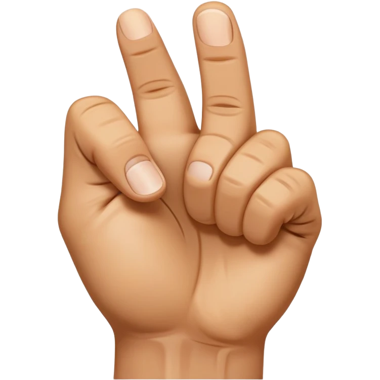 A close-up of a human hand forming a fist, but with the thumb sticking out between the index and middle fingers. The hand is shown from the front, clearly displaying the unusual gesture. The background is softly lit, and the focus is on the hand gesture.” emoji