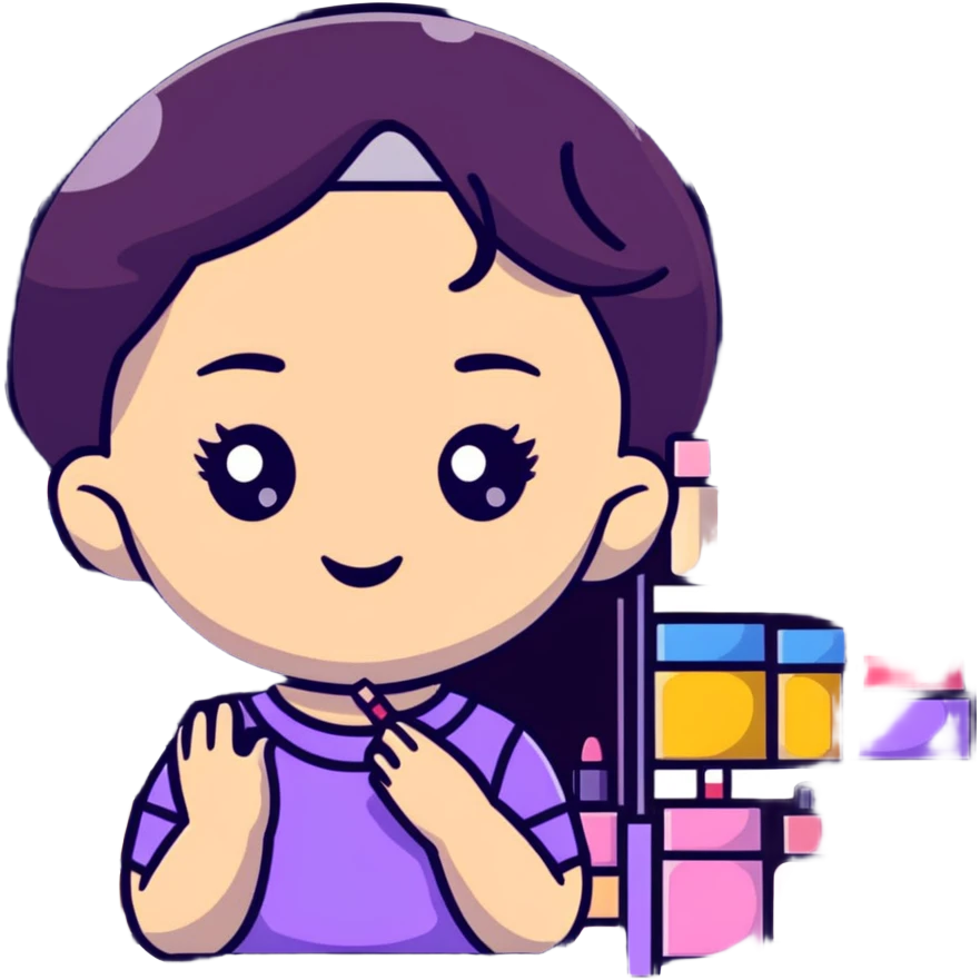 kid in makeup store emoji