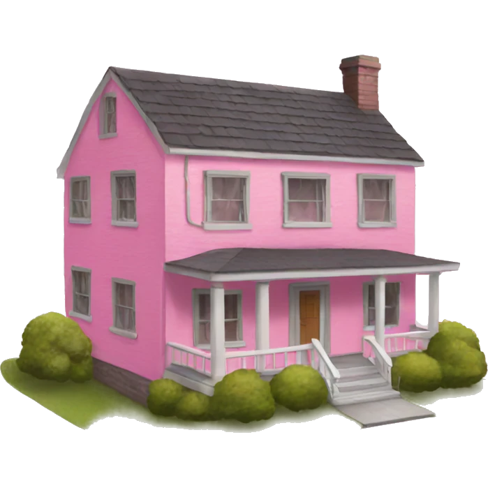 Pink house emoji