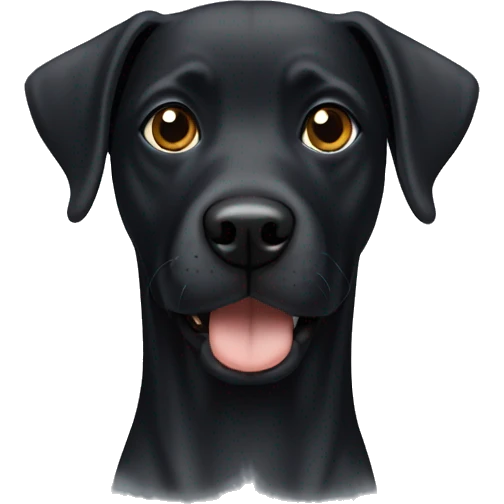Pitt and lab mix black dog  emoji
