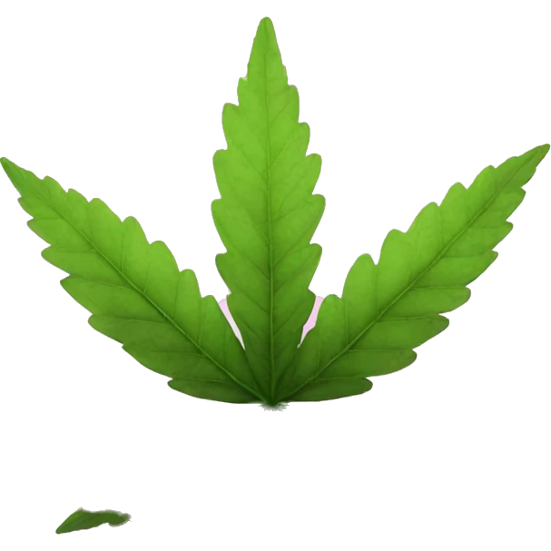 Pink weed leaf emoji