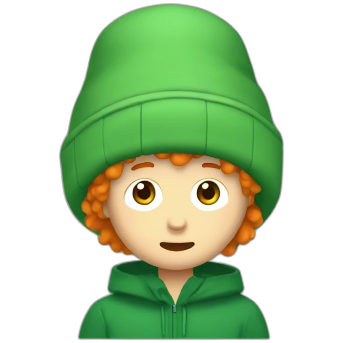 Kyle Broflovski avec un bonnet vert emoji