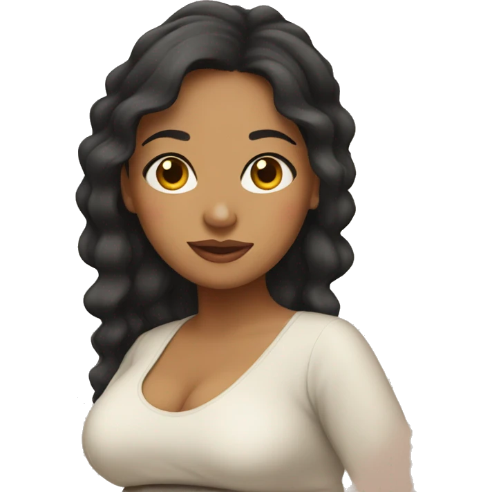 Pregnant Latina girl emoji