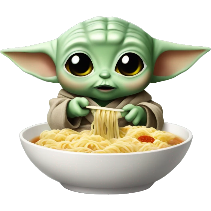 Baby yoda eating ramen emoji