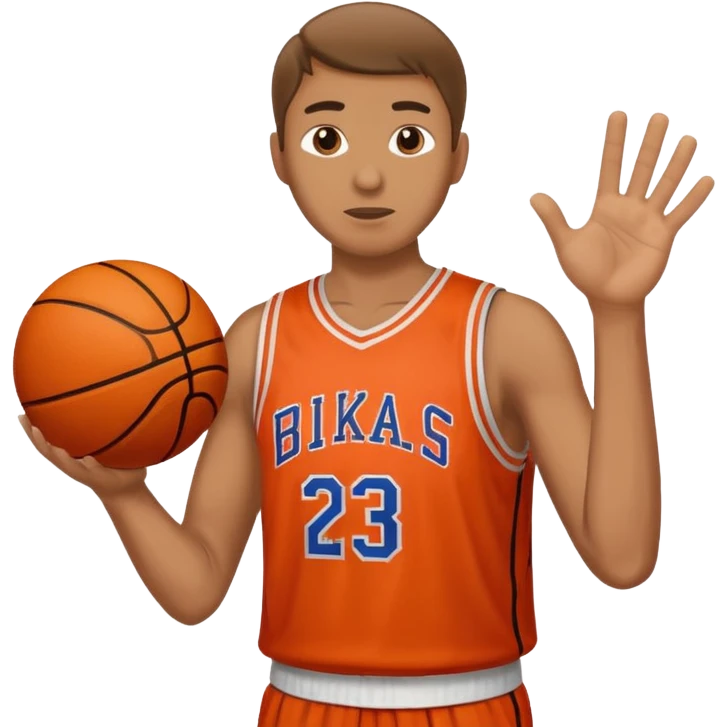 guy pretend shooting a basketball emoji