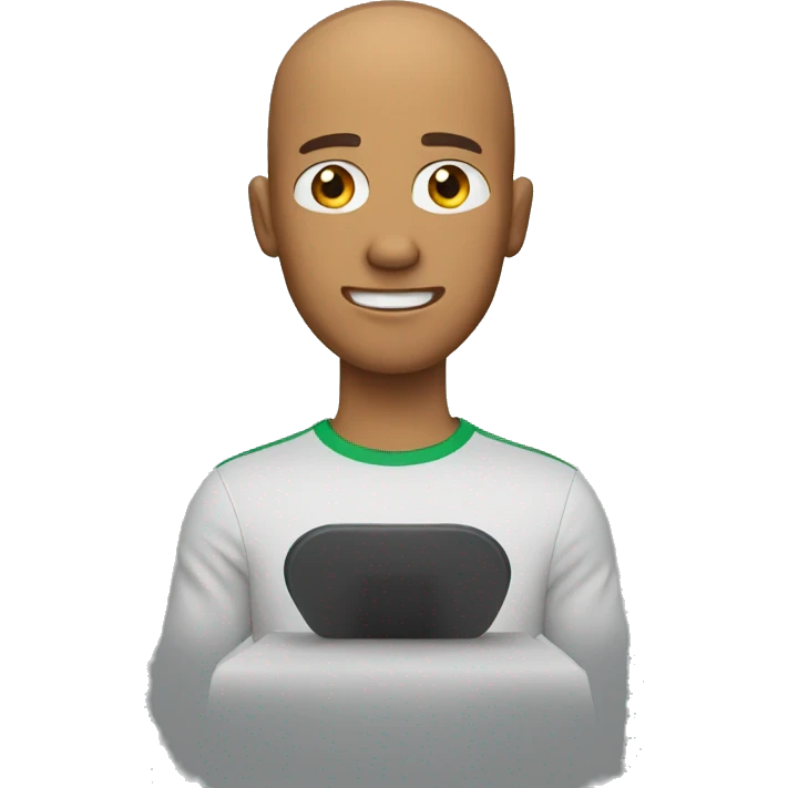 sporty man gives a speech emoji