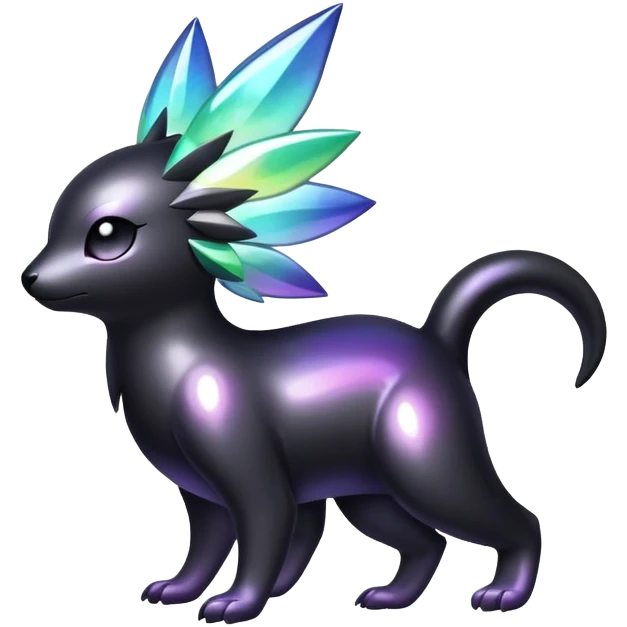 Modern Iridescent black dark fakemon emoji
