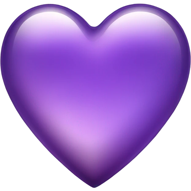 Shiny glass violet heart  emoji