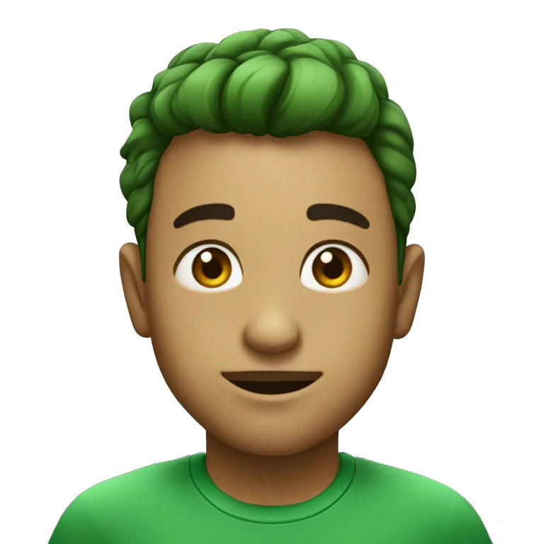 Coração verde com brilho emoji