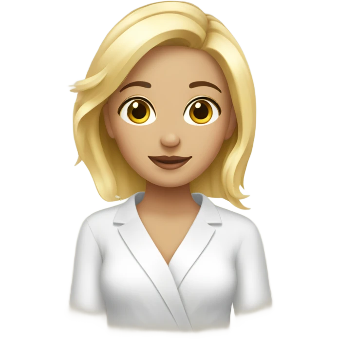 Girl blonde in spa salon emoji