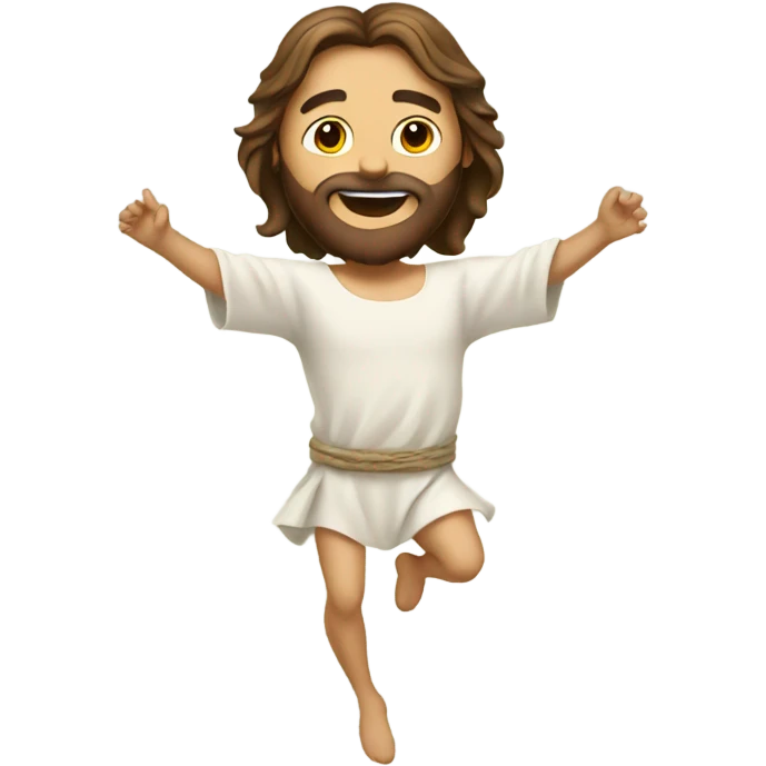 Jesus doing gymnastics  emoji
