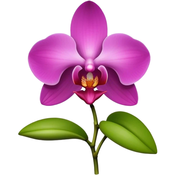 Orchid in the shape of a heart emoji