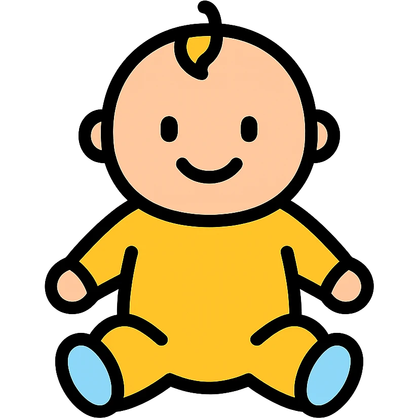colored icon of a baby emoji
