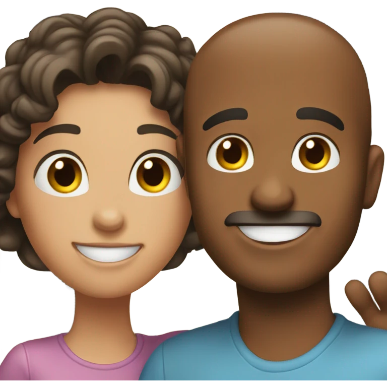 Couple waving from home emoji