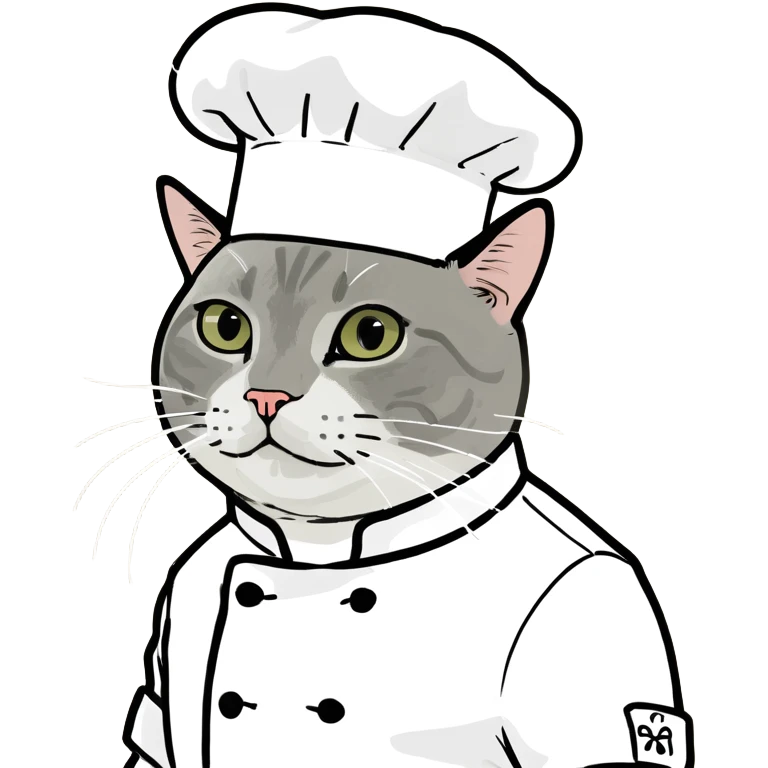 Cat wearing chef’s outfit  emoji