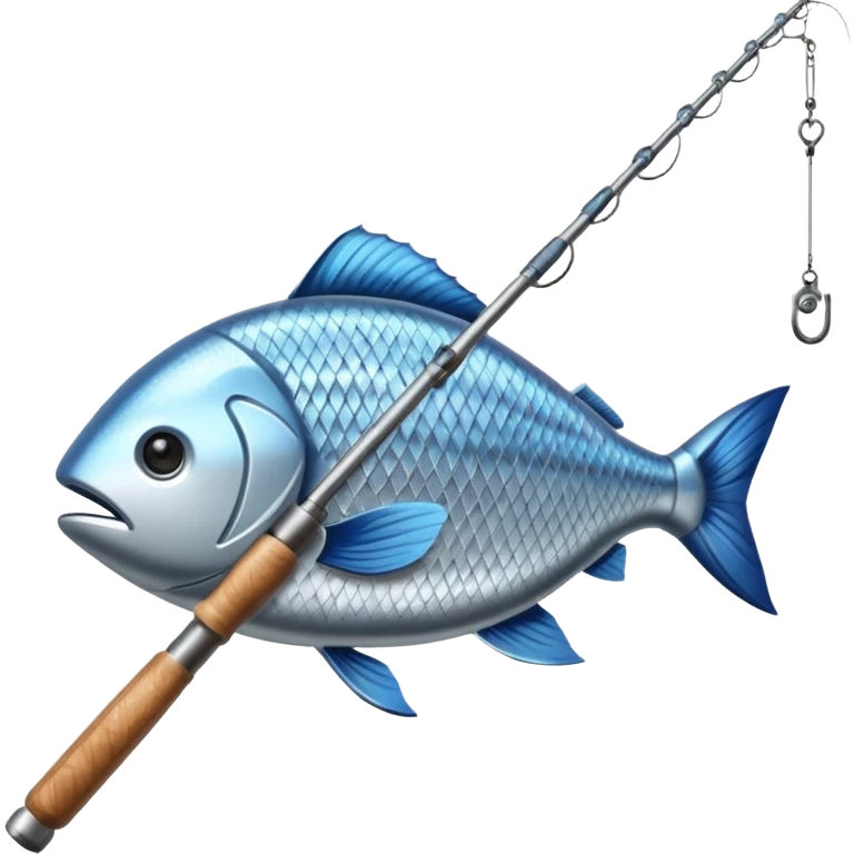 fat fishing rod with fish emoji