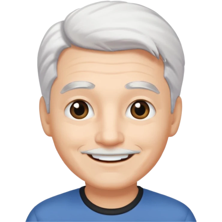 pure white hair,black eyebrows,cute mature Boy,  emoji
