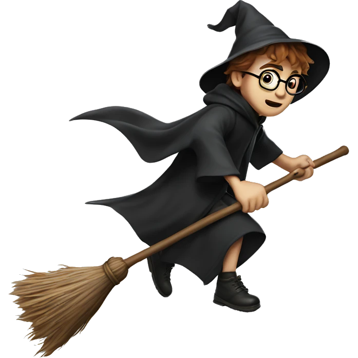 Harry potter on a broomstick emoji
