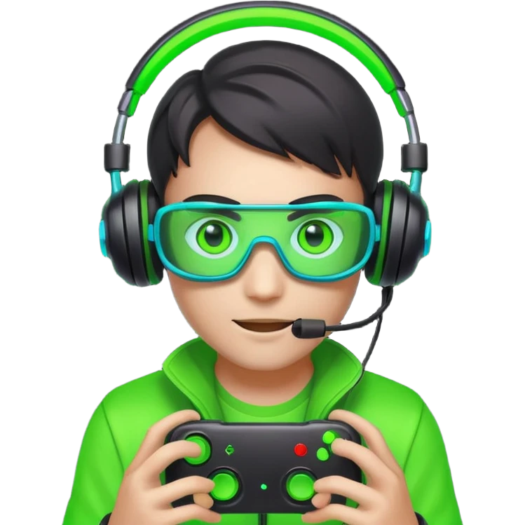 Neon gamer emoji