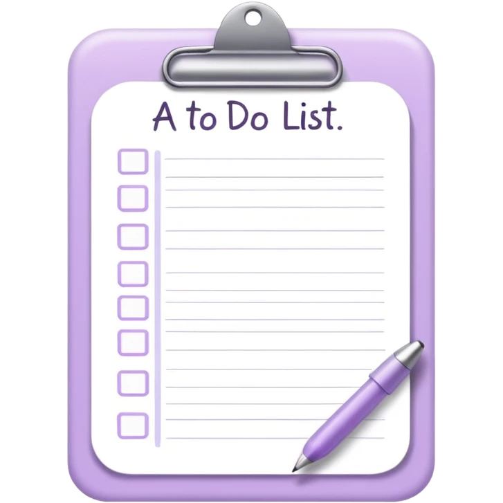 pale purple to do list emoji
