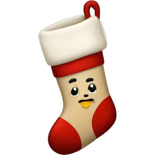 Christmas sock beige emoji
