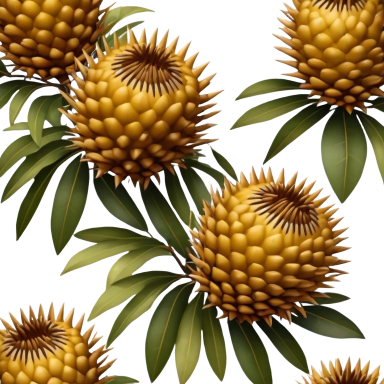Cinematic Realistic Banksia Emoji, Bold and striking, with spiky, cylindrical flower heads covered in rich golden hues. The leaves are thick and leathery, adding a sense of strength to this unique and iconic tree. Soft glowing outline, capturing the essence of Australian ruggedness and floral beauty in a distinctive banksia tree! emoji