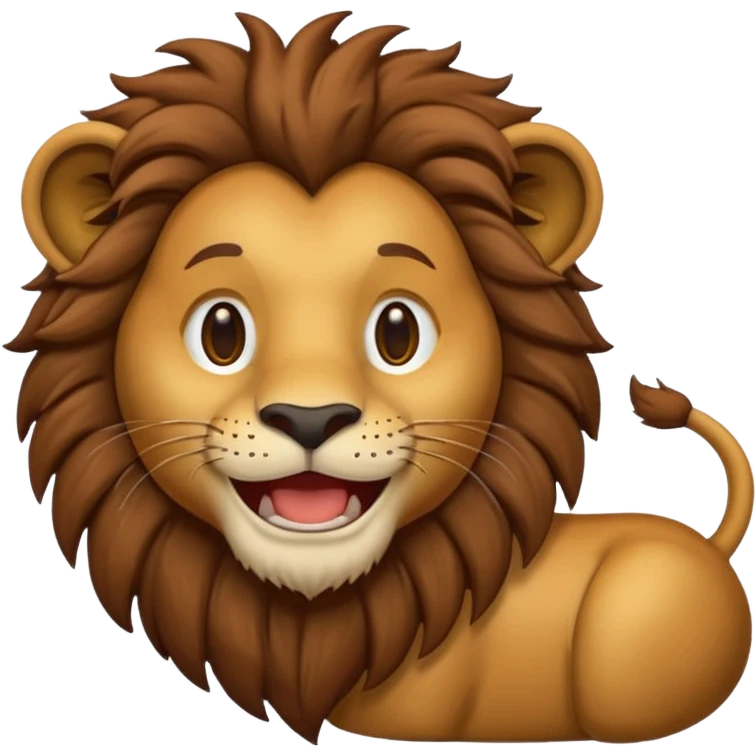 iOS lion with a human neck emoji emoji