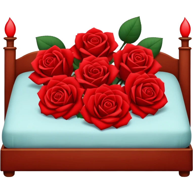 Roses on bed emoji