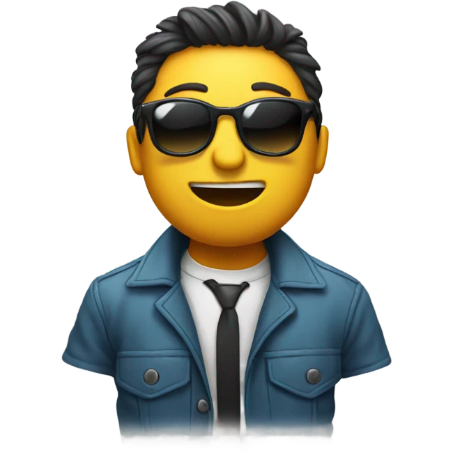 Surprised face with lowering sunglasses emoji