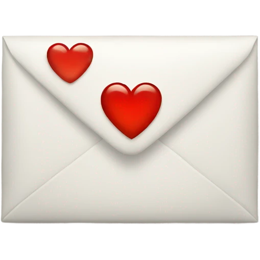 A letter with a heart emoji