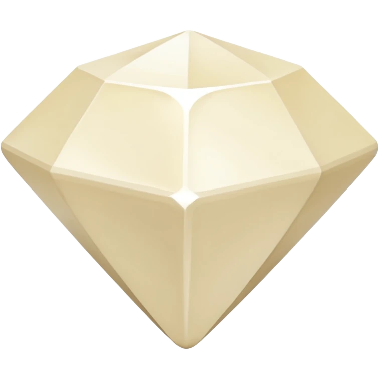 diamond shape carved from ivory. square tilted 45 degrees. full front view emoji