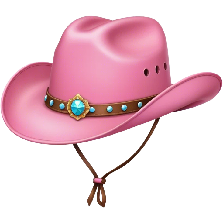 pink cowgirl hat emoji