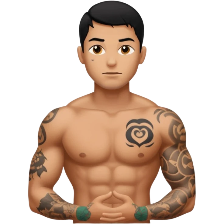 man have more tattoos on his completebody  emoji
