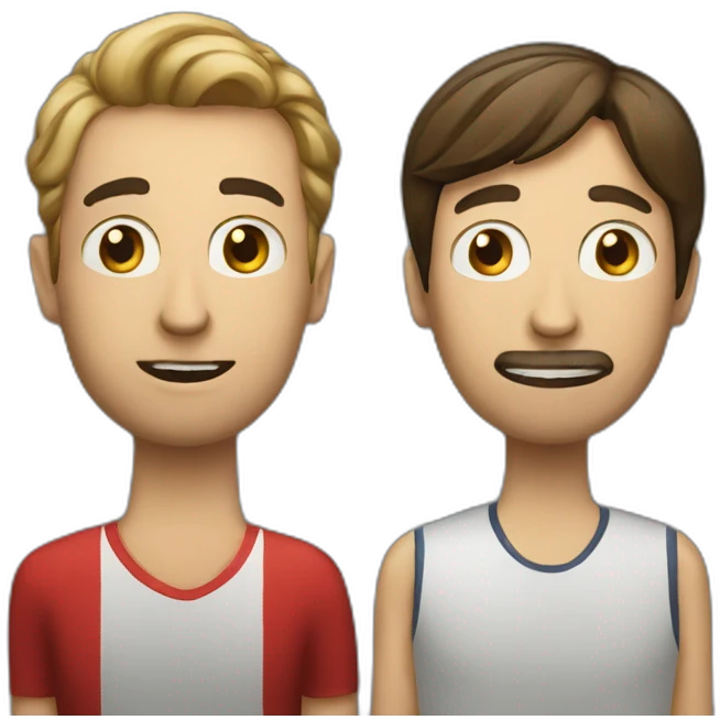 british person talking to spanish person face to face emoji