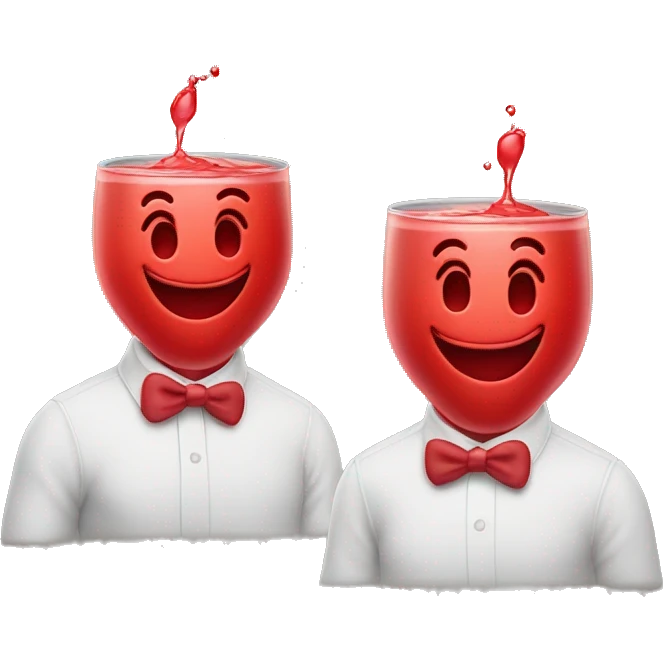 Create a identical replica of the red Kool-Aid man emoji