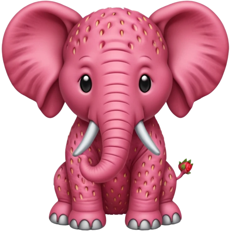 Eu quero um elevante de morango emoji