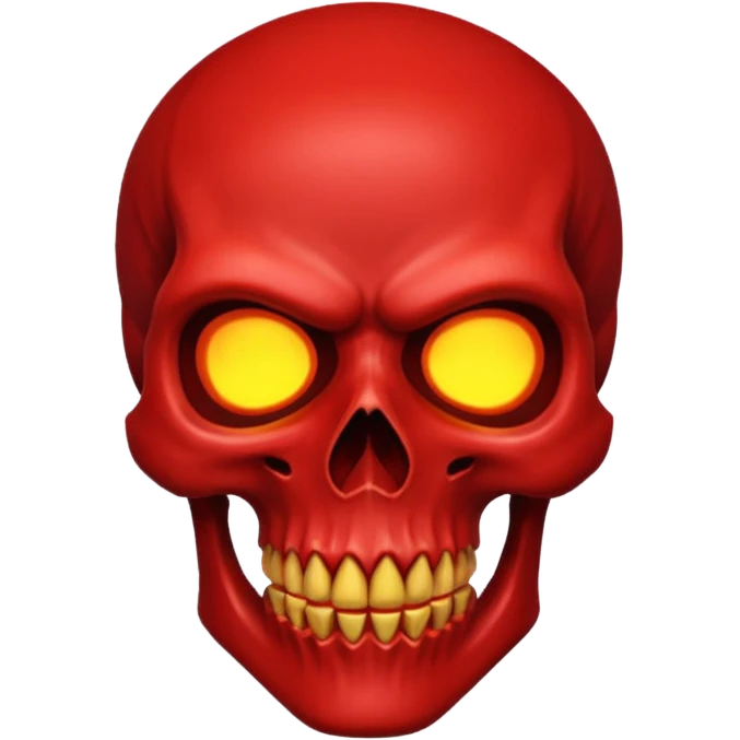 Scary red skull emoji