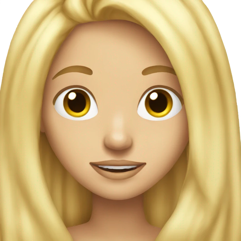 Blonde girl really long hair emoji