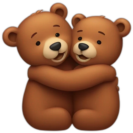 bears hugging emoji