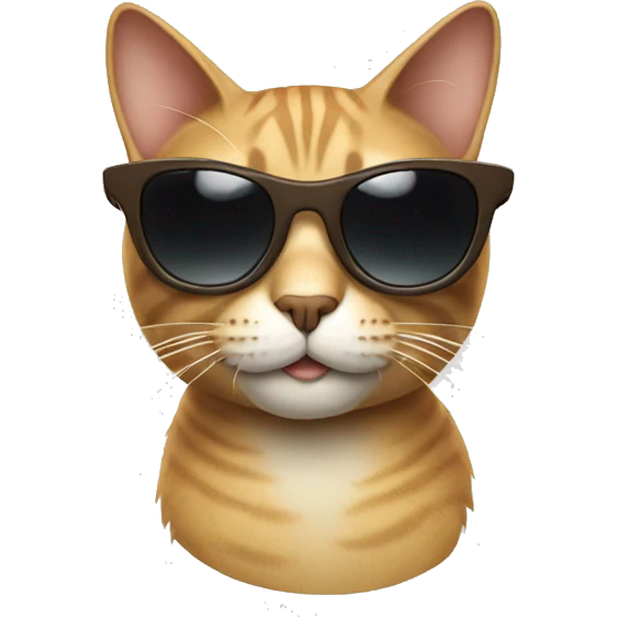 Cat with sunglasses emoji