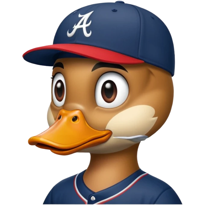 thug duck Atlanta braves cap emoji