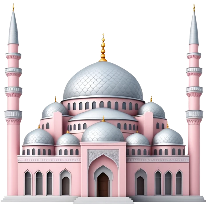 Light pink and silver İstanbul mosque under construction  emoji